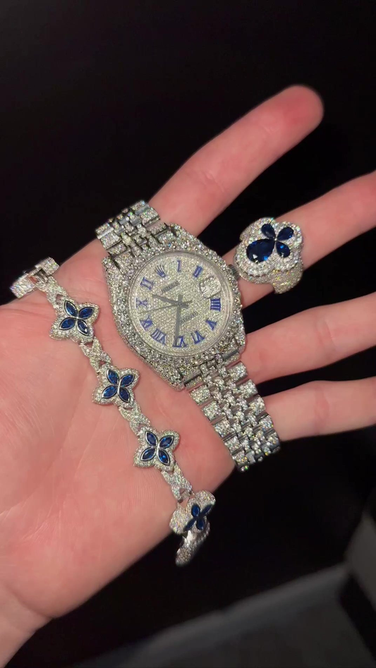 VVS Moissanite Watch 44 (Bundle)